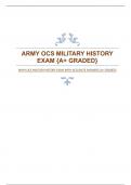 ARMY OCS MILITARY HISTORY EXAM WITH ACCURATE ANSWERS {A+ GRADED}