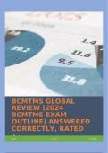 BCMTMS GLOBAL REVIEW (2024 BCMTMS EXAM OUTLINE) ANSWERED CORRECTLY, RATED A+