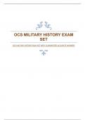 OCS MILITARY HISTORY EXAM SET WITH GUARANTEED ACCURATE ANSWERS