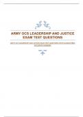 ARMY OCS LEADERSHIP AND JUSTICE EXAM TEST QUESTIONS WITH GUARANTEED ACCURATE ANSWERS