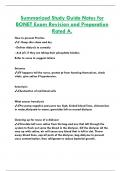 Summarized Study Guide Notes for  BONET Exam Revision and Preparation  Rated A.