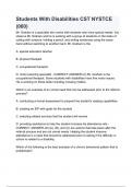 Students With Disabilities CST NYSTCE (060) Questions & answers