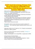 AANP Adult-Gerontology Primary Care Nurse Practitioner (AGPCNP) Final Board Exam 2024 Review Questions and Answers 100% Pass