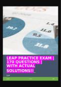 LEAP PRACTICE EXAM | 170 QUESTIONS | WITH ACTUAL SOLUTIONS!!