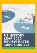 US HISTORY LEAP 2025 REVIEW RATED 100% CORRECT ANSWERS!!