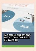 IVC EXAM QUESTIONS WITH 100% CORRECT ANSWERS!!