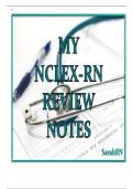  sarahrn nclex rn notes A+ Latest upgraded 