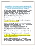 ATI PN PEDIATRIC PROCTORED EXAM 2024 NEWEST ACTUAL EXAM QUESTIONS WITH DETAILED VERIFIED ANSWERS (100% CORRECT) //BRAND NEW!! /ALREADY GRADED A+,,,,Alpha