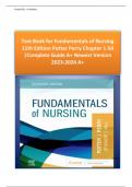 Test Bank for Fundamentals of Nursing 11th Edition by Potter, Perry, Updated with All Chapters Questions & answers A+