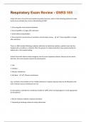 Respiratory Exam Review - GNRS 555 Questions With 100% Correct Answers