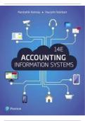 ACCOUNTING INFORMATION SYSTEMS 14TH EDITION GLOBAL EDITION BY MARSHALL ROMNEY, PAUL STEINBART SOLUTIONS MANUAL