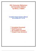 Solutions for CB, Consumer Behaviour 3rd Canadian Edition Babin (All Chapters included)