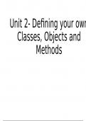 Class notes object oriented programming