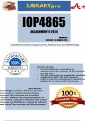 IOP4865 Assignment 5 (COMPLETE ANSWERS) 2024 - DUE 22 August 2024