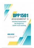 DPP1501 Assignment 3 (COMPLETE ANSWERS) 2024 - DUE 29 July 2024