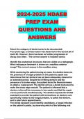 2024-2025 NDAEB PREP EXAM QUESTIONS AND ANSWERS