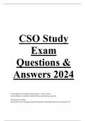 CSO Study Exam Questions & Answers 2024