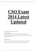 CSO Exam 2014 Latest Updated.