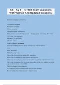 SE _ Kỳ 4 _ IOT102 Exam Questions With Verified And Updated Solutions.