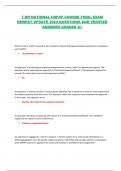 7-HR NATIONAL USPAP COURSE FINAL EXAM  NEWEST UPDATE 2024 QUESTIONS AND VERIFIED  ANSWERS GRADED A+  Which of these is NOT required to be included in a Restricted Appraisal Report prepared in compliance  with USPAP?   The definition of value