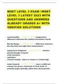 WSET LEVEL 3 EXAM //WSET  LEVEL 3 LATEST 2023 WITH  QUESTIONS AND ANSWERS  ALREADY GRADED A+ WITH  VERIFIED SOLUTIONS