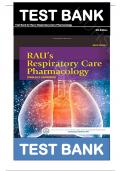 Test Bank For Rau's Respiratory Care Pharmacology 9th Edition by Gardenhire | All Chapters |Complete Questions and Answers (A+) LATEST VERSION.ISBN:9780323299688|| Complete Guide A+