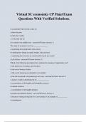 Virtual SC economics CP Final Exam Questions With Verified Solutions.