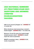 2024 MATERNAL NEWBORN  ATI PROCTORED EXAM 2023  QUESTIONS AND ANSWERS  (VERIFIED  EXAM)GUARANTEED  SUCCESS