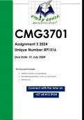 CMG3701 Assignment 3 (QUALITY ANSWERS) 2024