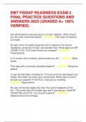 EMT FISDAP READINESS EXAM 2 FINAL PRACTICE QUESTIONS AND ANSWERS 2023 (GRADED A+ 100% VERIFIED)