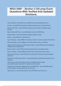 WGU D481 - Section 2 OA prep Exam Questions With Verified And Updated Solutions.