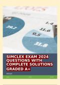 SIMCLEX EXAM 2024 QUESTIONS WITH COMPLETE SOLUTIONS GRADED A+