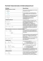 Formules + beschrijving van testconstructie en onderzoekspracticum