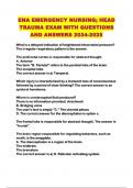 ENA EMERGENCY NURSING; HEAD TRAUMA EXAM WITH QUESTIONS AND ANSWERS 2024-2025