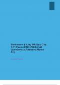 Beckmann & Ling OB/Gyn Chp. 1-11 Exam (2023-2024) || All Questions & Answers (Rated A+)