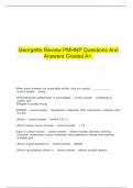 Georgette Review PMHNP Questions And Answers Graded A+.