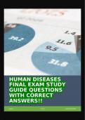 HUMAN DISEASES FINAL EXAM STUDY GUIDE QUESTIONS WITH CORRECT ANSWERS!!