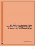 ATI RN Community Health Online Proctored Exam (2023) || All Questions & 100% Correct Solutions (Rated A+)