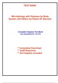 Test Bank for Microbiology with Diseases by Body System, 6th Edition Bauman (All Chapters included)