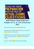 BIOD Module 4 Study Guide Exam (Chapters 10, 11, 12, 13 & 15) Qs & Ans/ 2024. 