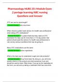 Pharmacology NURS 251 Module Exam 2 portage learning/ABCnursing/Geneva college Questions and Answer 