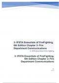 3- IFSTA Essentials of FireFighting, 6th Edition Chapter 3- Fire Department Communications fully solved