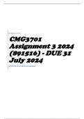 CMG3701 Assignment 3 2024 (891516) - DUE 31 July 2024