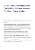 NURC 1001 Exam Questions With 100% Correct Answers | Verified | Latest Update