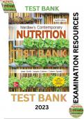 Test Bank For Wardlaw's Contemporary Nutrition 12th Edition by Anne M. Smith, Angela L. Collene, Colleen Spees - Complete, Detailed and Latest Test Bank. All Chapters (1-16) included.