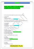 NUR 1023 UNIT 5 EXAM WITH COMPLETE SOLUTIONS