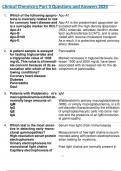 Clinical Chemistry Part 3 Questions and Answers 2024