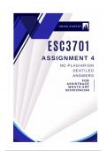 ESC3701 Assignment 4 (Complete Questions & Answers) 2024 (628263) - DUE 23 July 2024