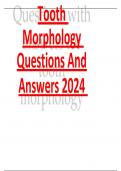 Tooth Morphology Questions And Answers 2024