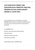 LCDC EXAM WITH CORRECT 200+ QUESTIONS WITH CORRECTRY ANALYZED ANSWERS (ACTUAL EXAM) ALREADY GRADED A+ LATEST 2024       